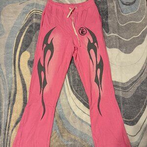 Hellstar Flames Pink Sweatpants Mens Size Large